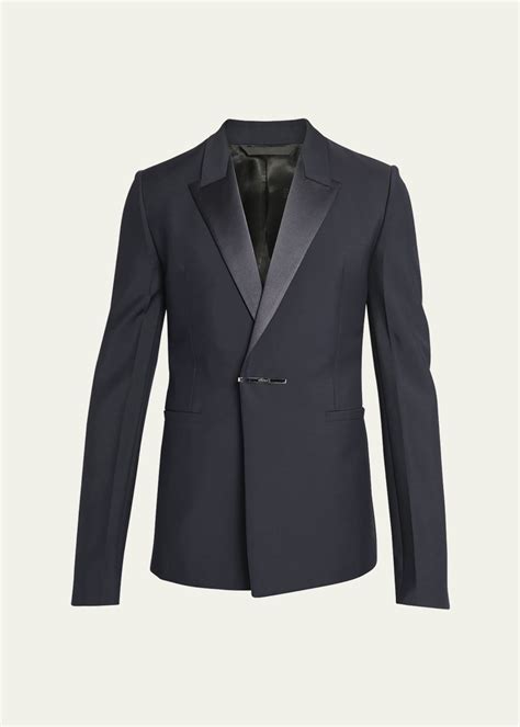 givenchy metal clip blazer men